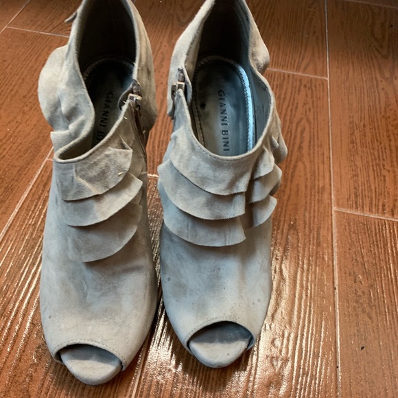 Gianni Bini Shoes - Gianni Bini suede ruffled booties